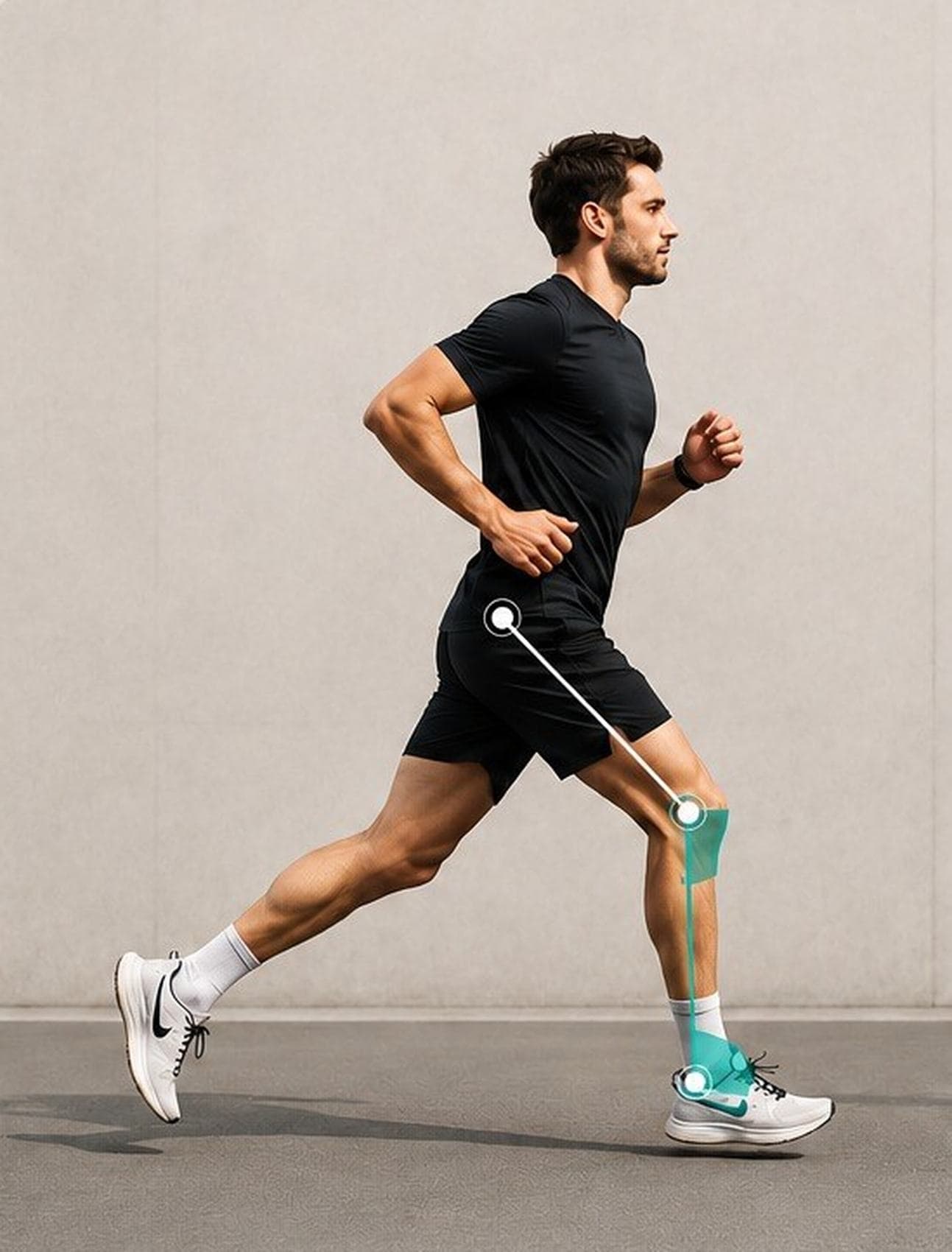 Coureur, capteur à la chaussure.