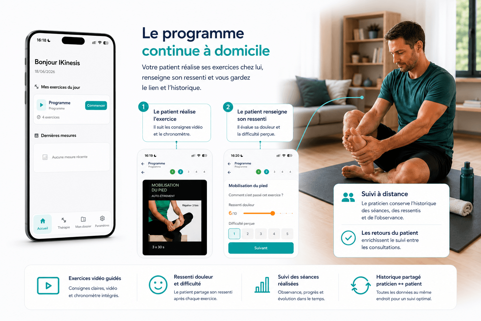 Espace patient & exercices à distance